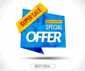 Special offer sale labels vector 14