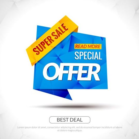 Special offer sale labels vector 14