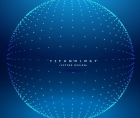 Spherical teachnology backgrounds vector 03
