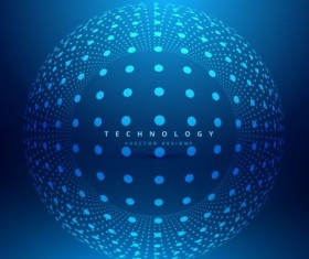 Spherical teachnology backgrounds vector 05
