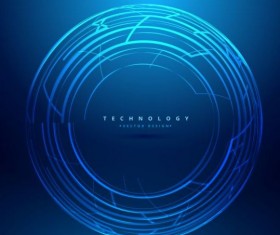 Spherical teachnology backgrounds vector 08