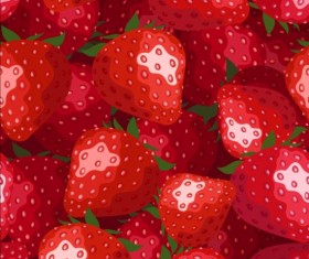 Strawberry seamless pattern vectors