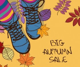 Summer big sale woman shoes vector 01