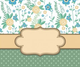 Summer flower with vintage vector background