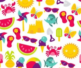 Summer holiday beach pattpern seamless vector