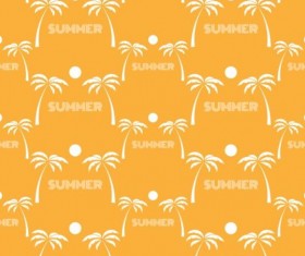 Summer pattern with plam tree vector