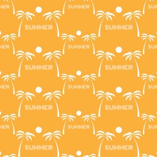 Summer pattern with plam tree vector