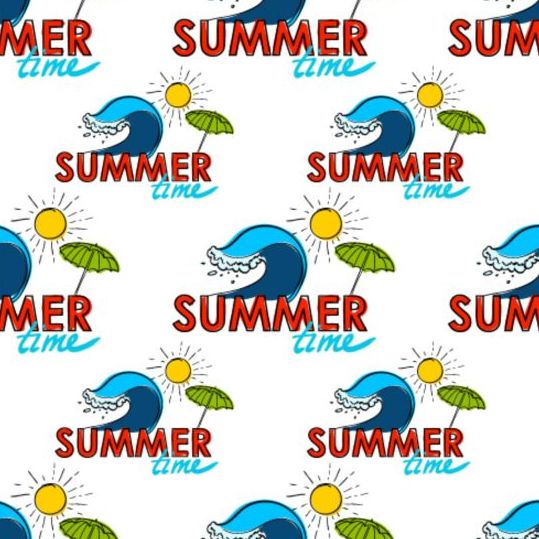 Summer time holiday seamless pattern vector