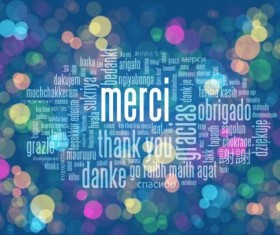 Tag cloud with halation background vector 07