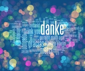 Tag cloud with halation background vector 08