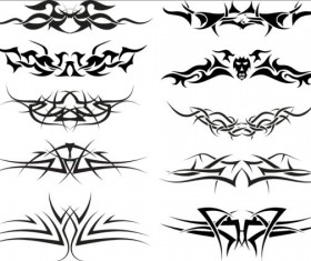 Tattoo ornaments design material vector 02