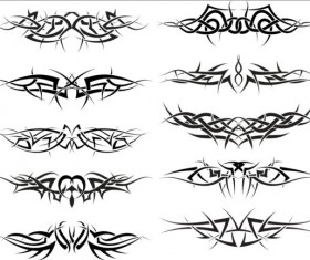 Tattoo ornaments design material vector 03