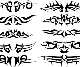 Tattoo ornaments design material vector 04