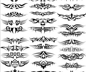 Tattoo ornaments design material vector 05