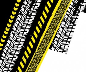 Tire imprint with grunge background vector