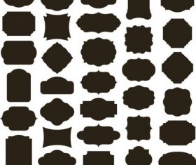 Vintage black frame vector material 01