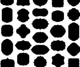 Vintage black frame vector material 02