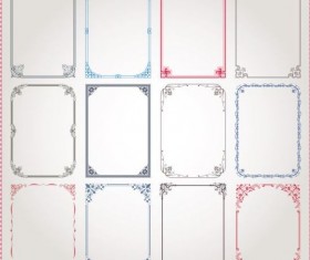 Vintage decor frame vector material 01