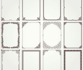 Vintage decor frame vector material 02