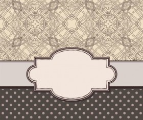 Vintage frame with floral background vector 06