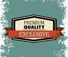 Vintage premium and quality label vector 01