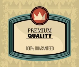 Vintage premium and quality label vector 02