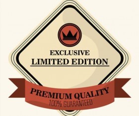 Vintage premium and quality label vector 06