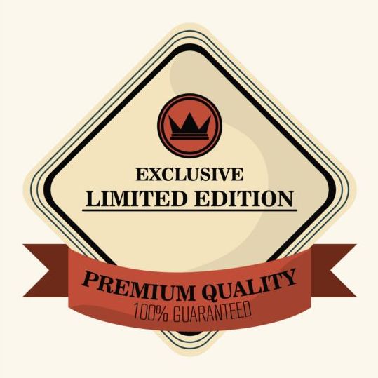Vintage premium and quality label vector 06