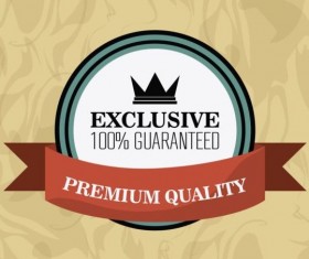 Vintage premium and quality label vector 08