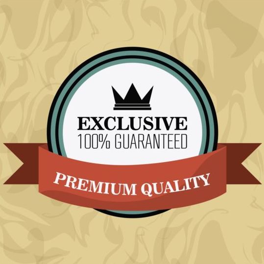 Vintage premium and quality label vector 08