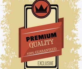 Vintage premium and quality label vector 09