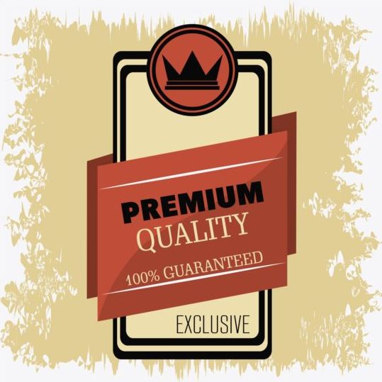 Vintage premium and quality label vector 09