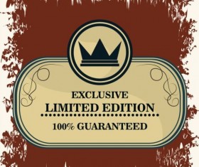 Vintage premium and quality label vector 10