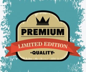 Vintage premium and quality label vector 11
