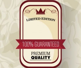 Vintage premium and quality label vector 12