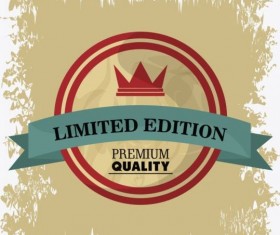 Vintage premium and quality label vector 13