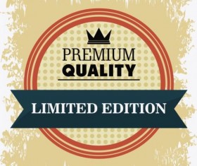 Vintage premium and quality label vector 15