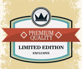 Vintage premium and quality label vector 16