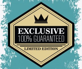 Vintage premium and quality label vector 17
