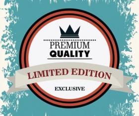 Vintage premium and quality label vector 18