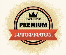 Vintage premium and quality label vector 19
