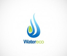 Water ecology vector logo
