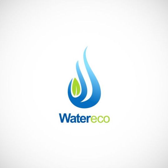 Water ecology vector logo