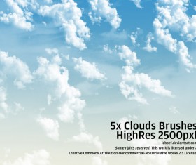 White Clouds Photoshop Brushes