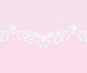White lace with pink background vector 01
