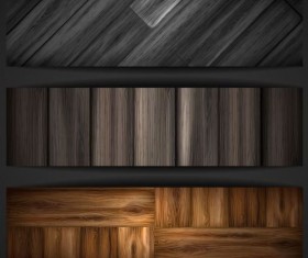 Woodboard texture banners vector set 07