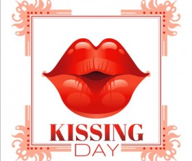 World kiss day creative background 01