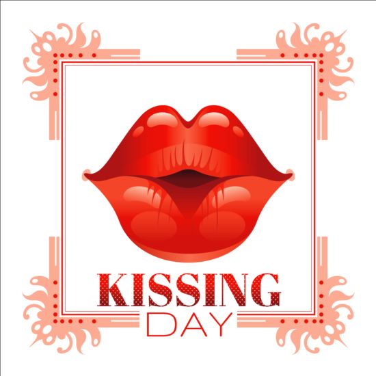 World kiss day creative background 01