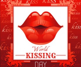 World kiss day creative background 02