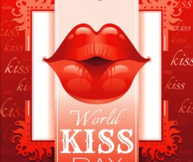 World kiss day creative background 04